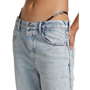 Alexander Wang Thong Rhinestone Embellished jeans